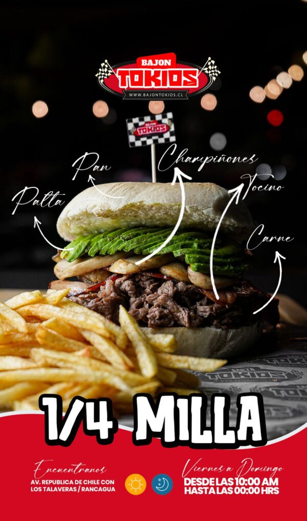 SÁNDWICH Churrasco 1/4 MILLA